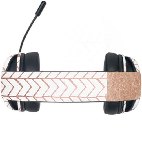 Rose Gold Herringbone Razer Kraken X Skin
