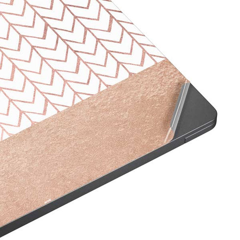 Rose Gold Herringbone Surface Laptop 7 13.8in Skin