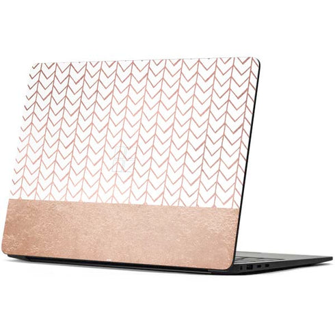 Rose Gold Herringbone Surface Laptop 7 15in Skin