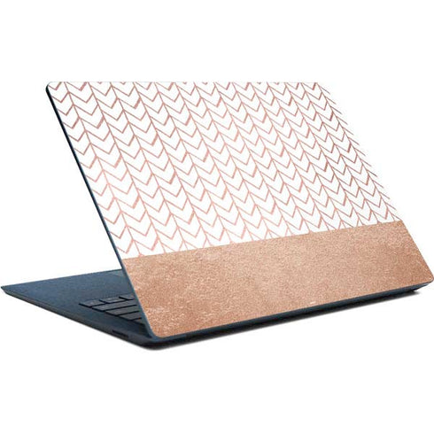 Rose Gold Herringbone Surface Laptop Skin