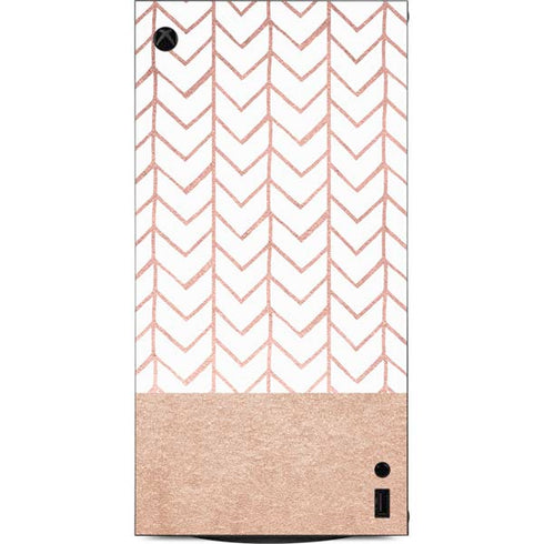 Rose Gold Herringbone XBox Series X Digital Edition Console Skin