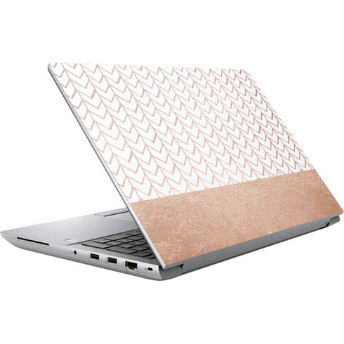 Rose Gold Herringbone HP ZBook Fury 16 G10 Skin