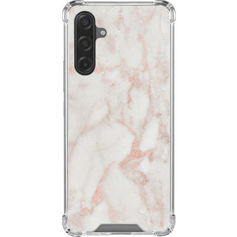 Rose Gold Marble Galaxy A17 Clear Case