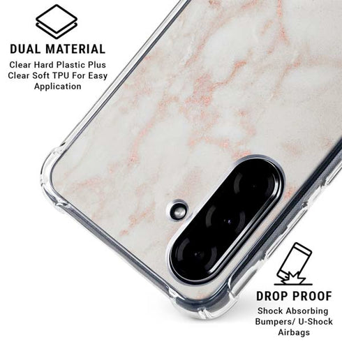 Rose Gold Marble Galaxy A36 5G Clear Case