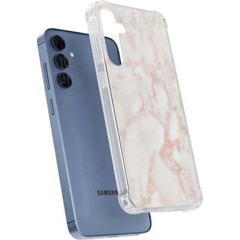 Rose Gold Marble Galaxy A55 5G Clear Case