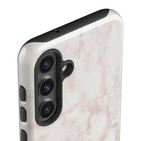 Rose Gold Marble Galaxy S25 Impact Case