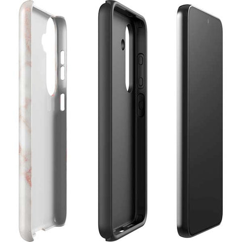 Rose Gold Marble Galaxy S25 Impact Case