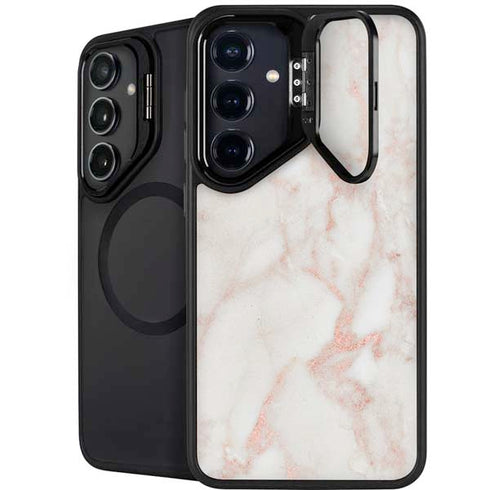 Rose Gold Marble Galaxy S24 Plus Kickstand Case
