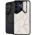 Rose Gold Marble Galaxy S25 Plus Kickstand Case