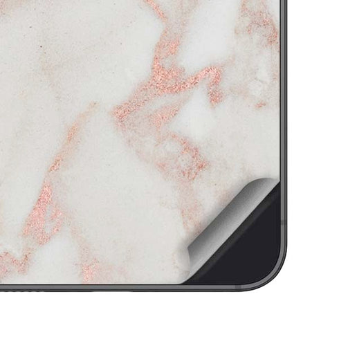 Rose Gold Marble Galaxy S25 Plus Skin