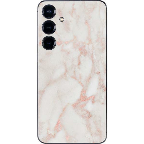 Rose Gold Marble Galaxy S25 Skin