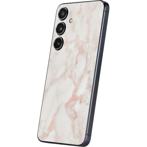 Rose Gold Marble Galaxy S25 Skin