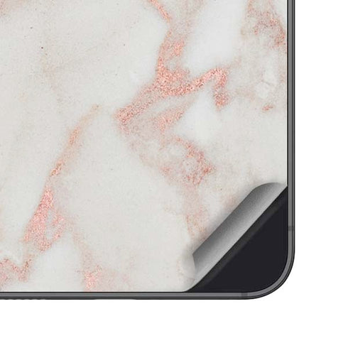 Rose Gold Marble Galaxy S25 Skin