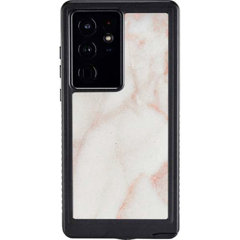 Rose Gold Marble Galaxy S24 Ultra Waterproof Case