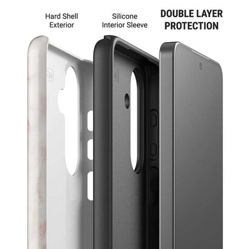 Rose Gold Marble Galaxy S26 Plus Impact Case