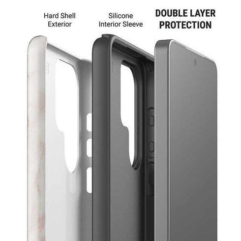 Rose Gold Marble Galaxy S26 Ultra Impact Case