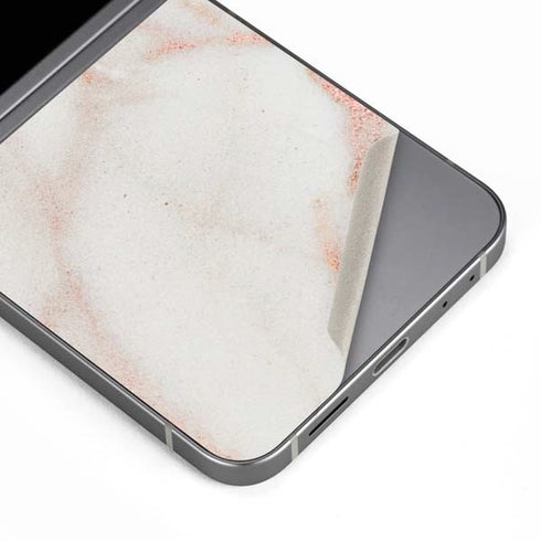 Rose Gold Marble Galaxy Z Flip6 Skin