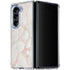 Rose Gold Marble Galaxy Z Fold5 5G Clear Case