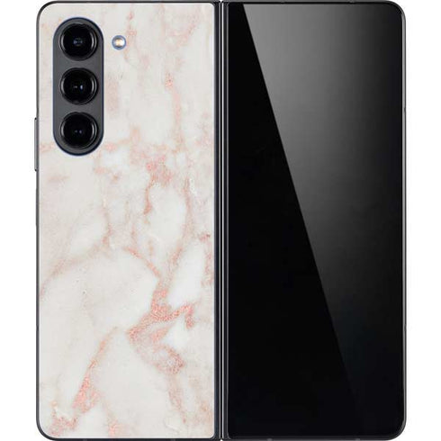 Rose Gold Marble Galaxy Z Fold5 5G Skin