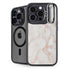 Rose Gold Marble iPhone 14 Pro Max Kickstand Case