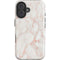 Rose Gold Marble iPhone 16 Impact Case