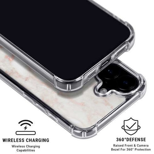 Rose Gold Marble iPhone 16 MagSafe Case