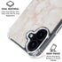 Rose Gold Marble iPhone 16 Plus Clear Case