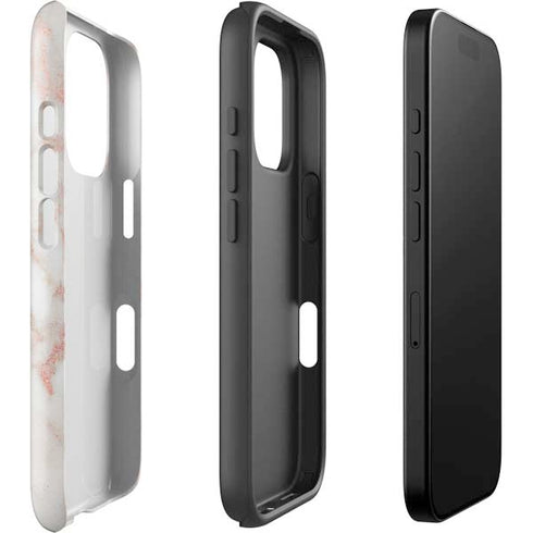 Rose Gold Marble iPhone 16 Pro Impact Case