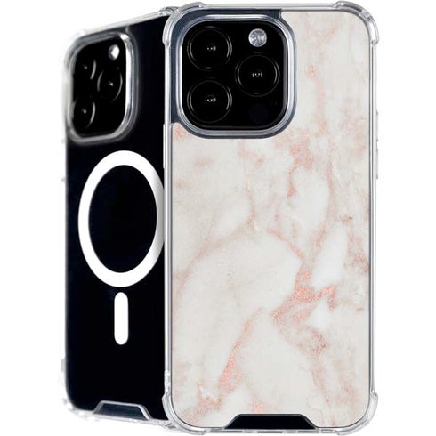 Rose Gold Marble iPhone 16 Pro MagSafe Case