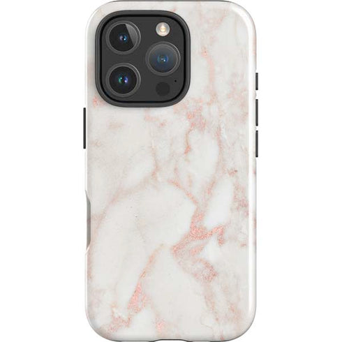 Rose Gold Marble iPhone 16 Pro Max Impact Case