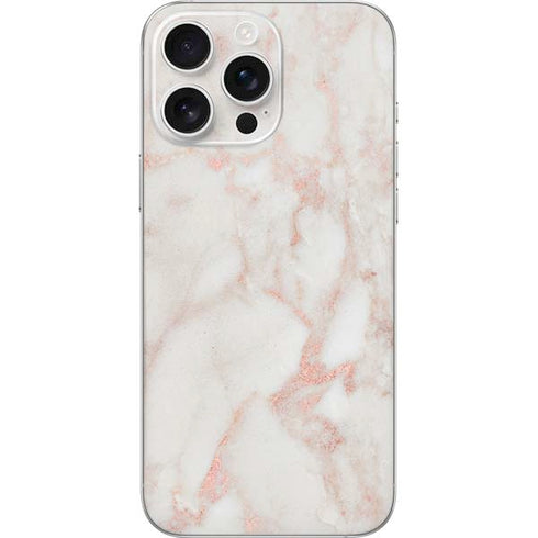 Rose Gold Marble iPhone 16 Pro Max Skin