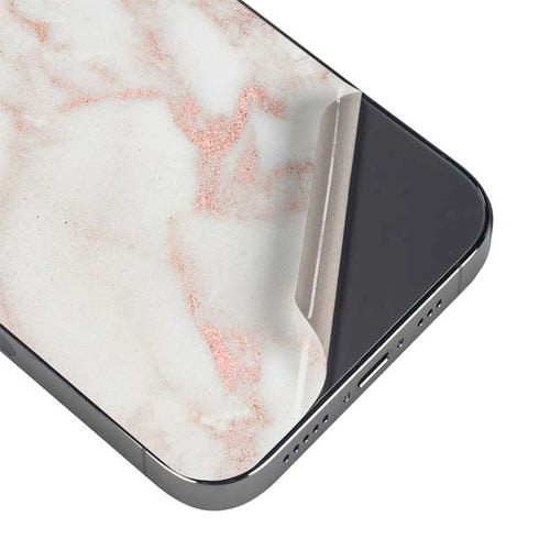 Rose Gold Marble iPhone 16 Pro Max Skin