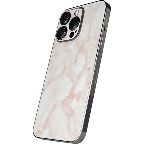 Rose Gold Marble iPhone 16 Pro Skin