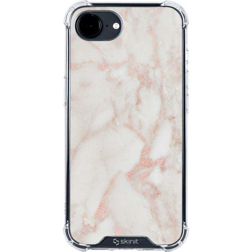 Rose Gold Marble iPhone 16e Clear Case