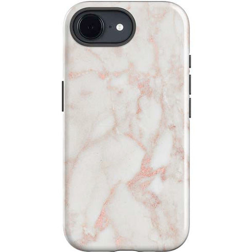 Rose Gold Marble iPhone 16e Impact Case