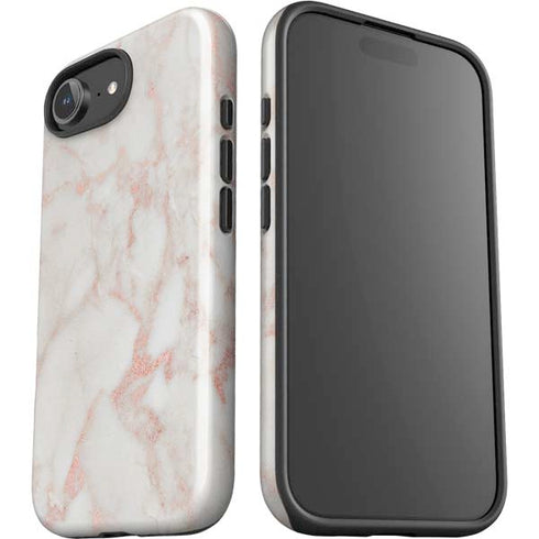 Rose Gold Marble iPhone 16e Impact Case