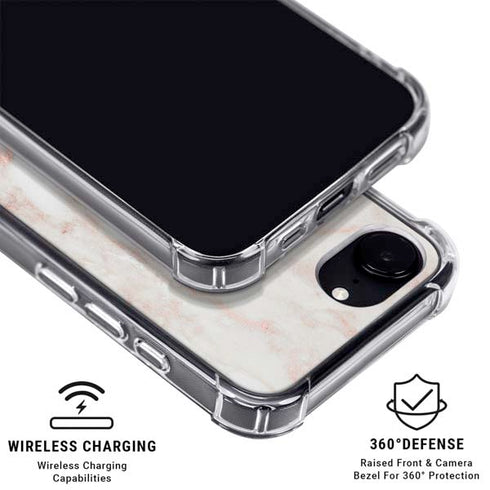 Rose Gold Marble iPhone 16e MagSafe Case
