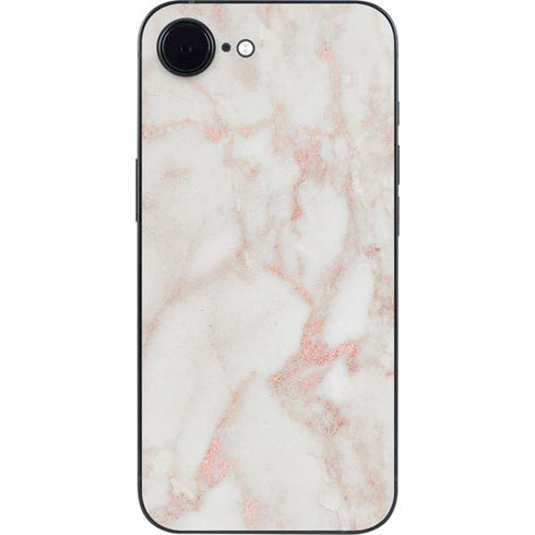 Rose Gold Marble iPhone 16e Skin