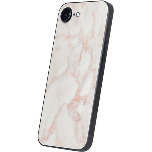 Rose Gold Marble iPhone 16e Skin