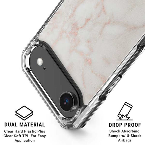 Rose Gold Marble iPhone 17 Air Clear Case