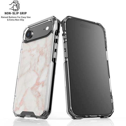 Rose Gold Marble iPhone 17 Air Clear Case