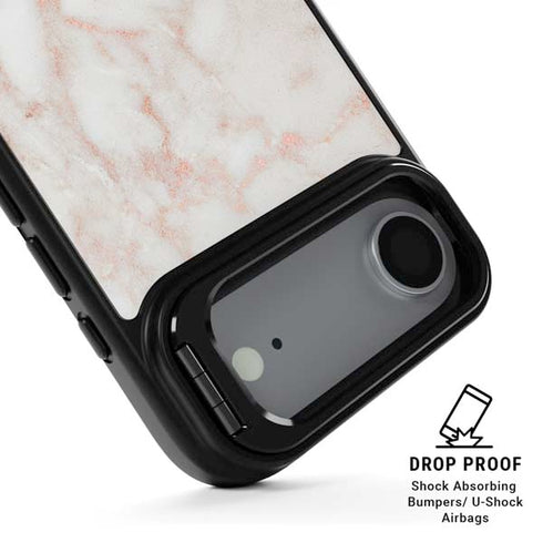 Rose Gold Marble iPhone 17 Air Kickstand Case