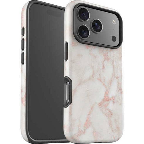 Rose Gold Marble iPhone 17 Pro Max Impact Case