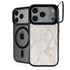 Rose Gold Marble iPhone 17 Pro Max Kickstand Case