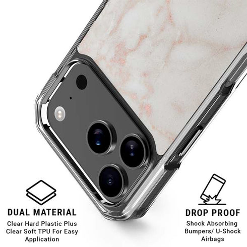 Rose Gold Marble iPhone 17 Pro Max MagSafe Case