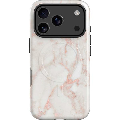 Rose Gold Marble iPhone 17 Pro Max Magsafe Impact Case