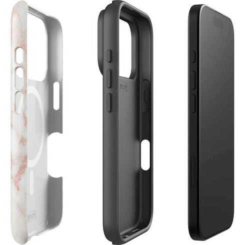 Rose Gold Marble iPhone 17 Pro Max Magsafe Impact Case