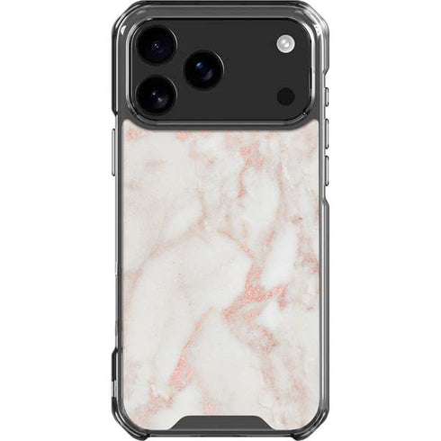 Rose Gold Marble iPhone 18 Pro Max Clear Case