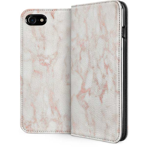 Rose Gold Marble iPhone SE (2nd & 3rd Gen) Folio Case