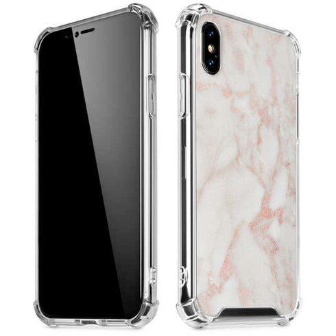 Rose Gold Marble iPhone X/XS Clear Case